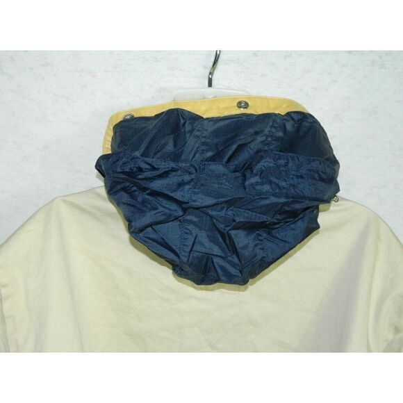 Nautica Jacket Blue Yellow Fold Away Hood Coat L - Picture 5 of 8